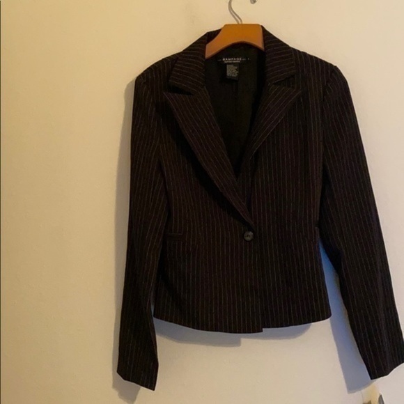 RAMPAGE CLOTHING BLACK & WHITE BLAZER SIZE MEDIUM - Picture 2 of 5